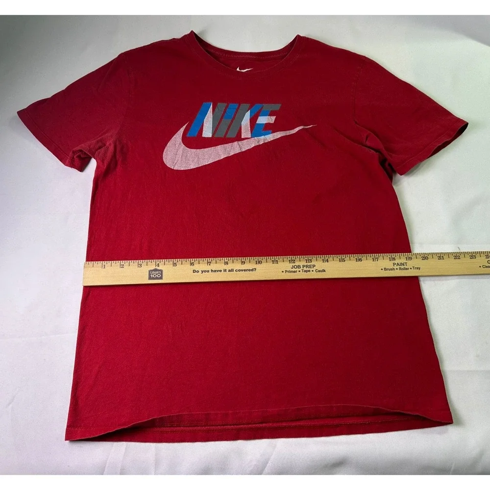 Nike The Nike Tee Mens Shirt Size‎ M Red Athletic Cut Graphic Swoosh Logo Gym